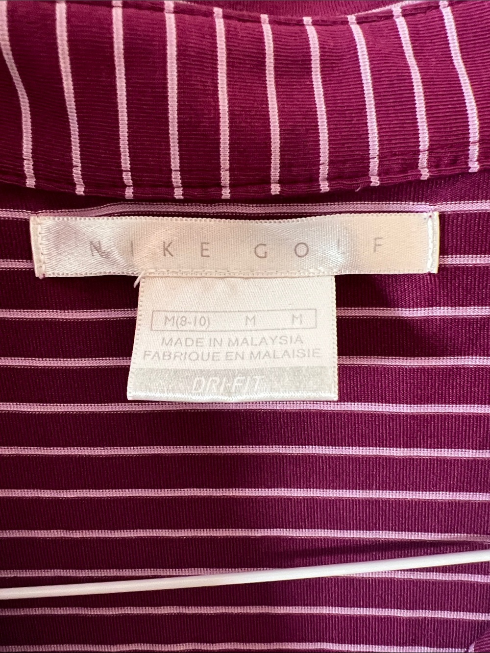 Nike Golf Women’s Polo Purple Striped - Picture 2 of 10